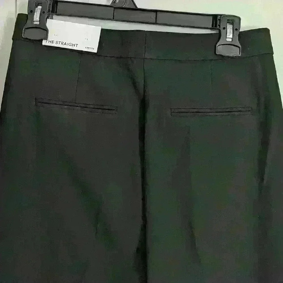 ANN TAYLOR | The Straight Mid Rise Black Dress Pants Size 2 Petite - Picture 3 of 5